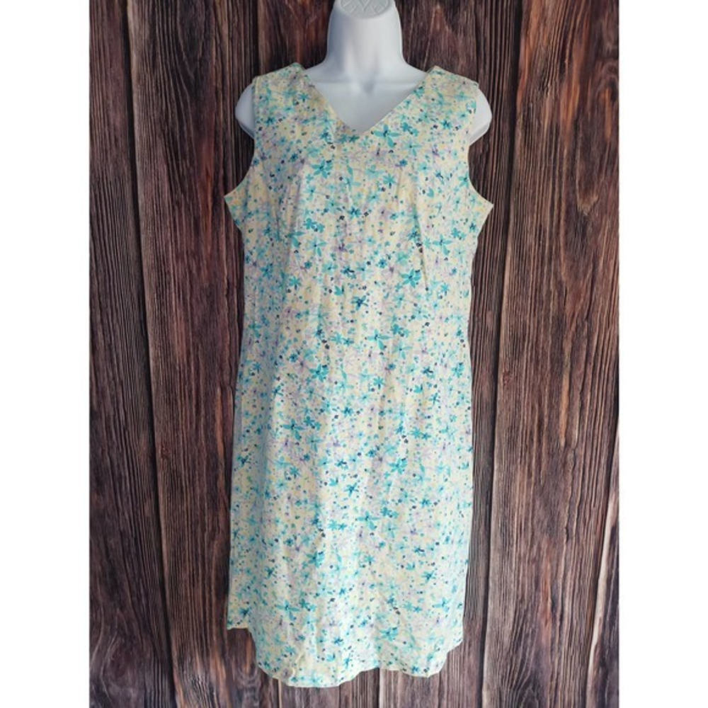 Central Falls Vintage Floral Sleeveless Dress‎ Womans Size 12
